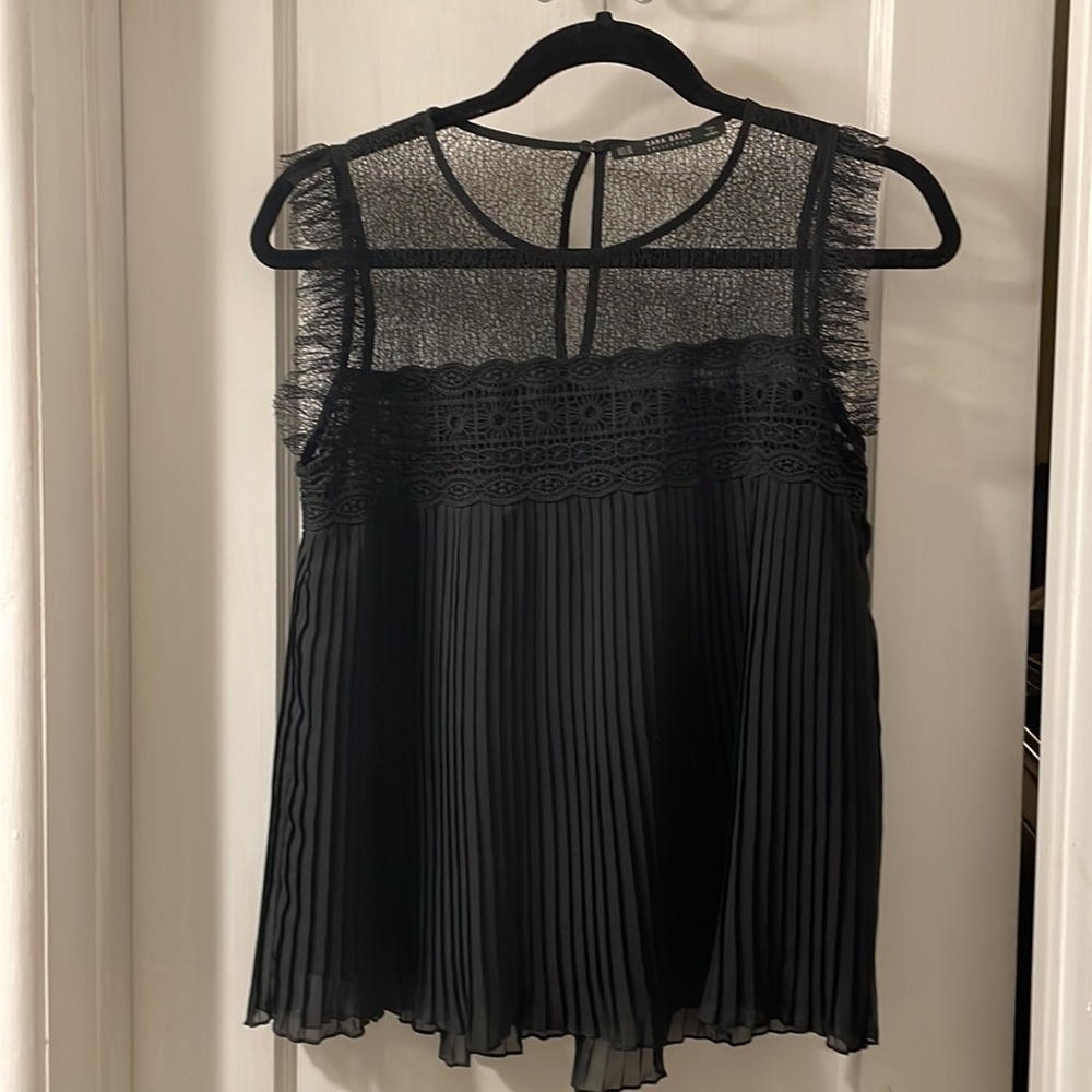 Zara black sleeveless top XS